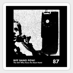 Biff Bang Pow!  Minimalist Graphic Artwork Design Magnet